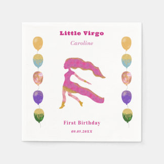 Guardanapo De Papel Virgo Zodiac 1st Birthday Balloons & Artistic