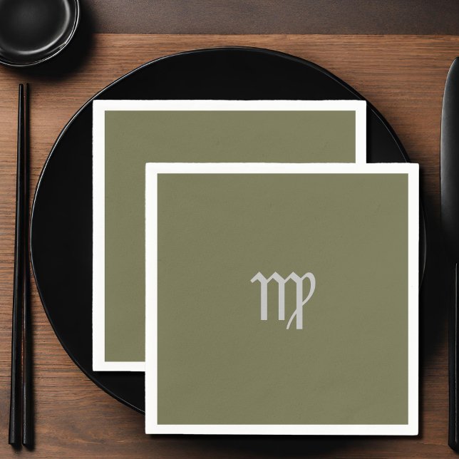 Guardanapo De Papel Virgo Zodiac - Olive (Criador carregado)