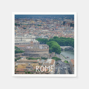 Guardanapo De Papel Vista do centro histórico da cidade de Roma de cim