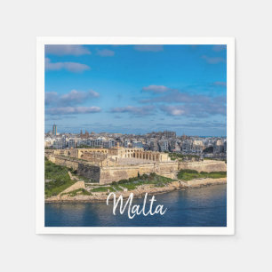 Guardanapo De Papel Vista panorâmica de Sliema em Malta
