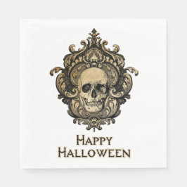 Guardanapo De Papel Vitoriano do crânio gótico Halloween Napkins