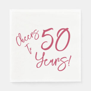 Guardanapo De Papel Viva Magenta Saúde a 50 Anos Napkins