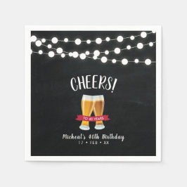 Guardanapo De Papel Vivas Cervejas | Festa de Aniversário de 40 Anos R