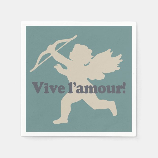 Guardanapo De Papel Vive L'amour Cupid Papel guardanapo (Frente)