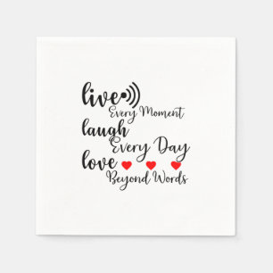 GUARDANAPO DE PAPEL VIVE RAIVA AMOR