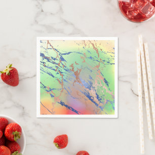 Guardanapo De Papel Vivid Marble Coloração d'água do Pastel a Neg