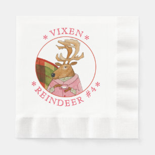 Guardanapo De Papel VIXEN REINDEER Cozido Pata-Pata Nápoles