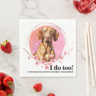 Guardanapo De Papel Vizsla Wedding Napkins Com Foto De Cães