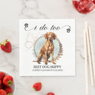 Guardanapo De Papel Vizsla Wedding Napkins Com Foto De Cães