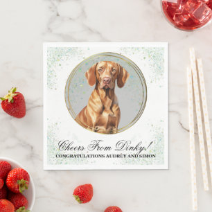 Guardanapo De Papel Vizsla Wedding Napkins Com Foto De Cães