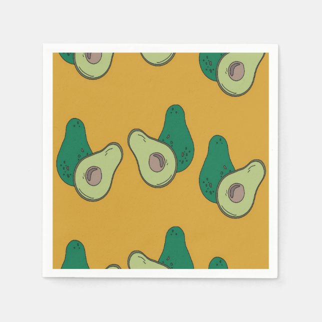 Guardanapo De Papel Vocado verde em castanho (Frente)