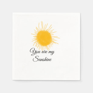 Guardanapo De Papel você é meu raio solar amarelo alaranjado raios sol