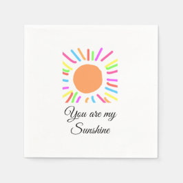 Guardanapo De Papel você é meu raio solar amarelo alaranjado raios sol