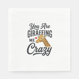 Guardanapo De Papel Você Está Me Deixando Louco Camisa de Girafa Engra