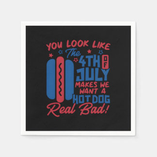 Guardanapo De Papel Você Parece Que 4 De Julho Me Faz Querer Cachorro