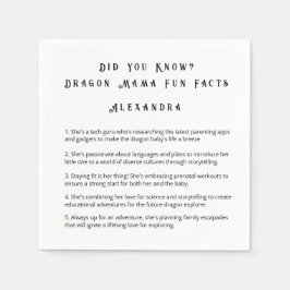 Guardanapo De Papel Você Sabia? Fatos Divertidos da Mamãe Dragão