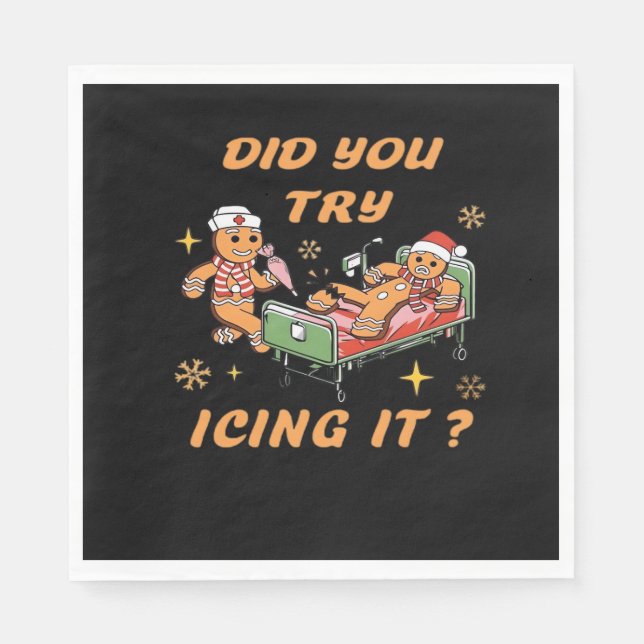 Guardanapo De Papel Você Tentou Içar, Enfermeira Natal, Gingerpão (Frente)