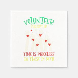 Guardanapo De Papel Voluntários Voluntários Que Vendem Coração Volunta