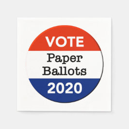 Guardanapo De Papel Votação em Boletins 2020 Eleição Presidencial