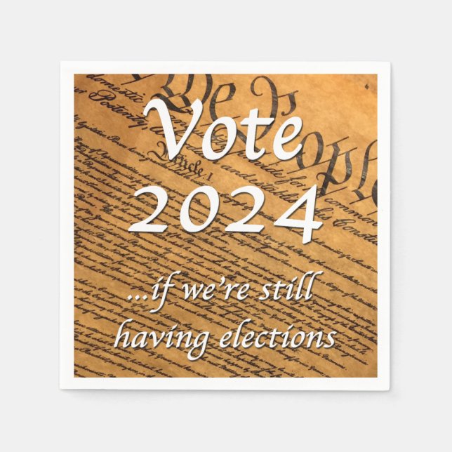 Guardanapo De Papel Votar 2024 se ainda tivermos eleições (Frente)