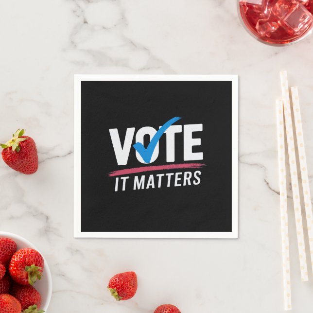 Guardanapo De Papel Votar Eleição 2024 Eleitor Democrata Política  (Insitu)