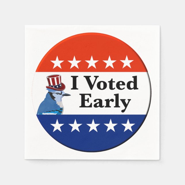 Guardanapo De Papel Votei No Início De 2026 Eleições (Frente)