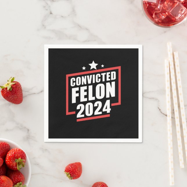 Guardanapo De Papel Voto Contra Felon 2024 Trump (Insitu)