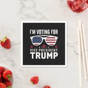 Guardanapo De Papel Voto Para A Eleição Do Vice-Presidente Trump 2024