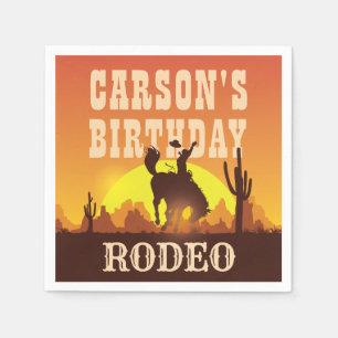 Guardanapo De Papel Vovó Aniversário Rodeio, Oeste Selvagem, Feliz Ani