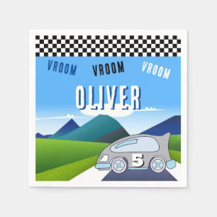 Guardanapo De Papel Vroom Vroom Racing Car Road Boy Aniversário