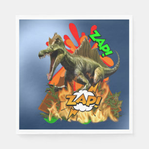 Guardanapo De Papel vulcão de arte em quadrinhos dinossauro zap anima