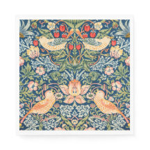 W Morris Strawberry Thef Paper Napkin