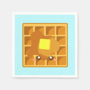 Guardanapo De Papel Waffle Bonito Com Manteiga E Xarope