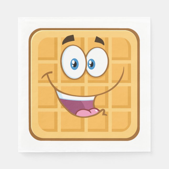 Guardanapo De Papel Waffle feliz (Frente)