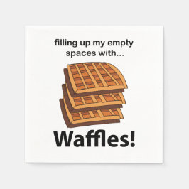Guardanapo De Papel Waffles Preenchendo Meus Espaços Vazios Com Waffle
