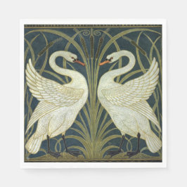 Guardanapo De Papel Walter Crane Swan & Rush and Iris Victorian 