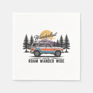 Guardanapo De Papel Wanderlust Camper - Roam e Roam Wander Wide