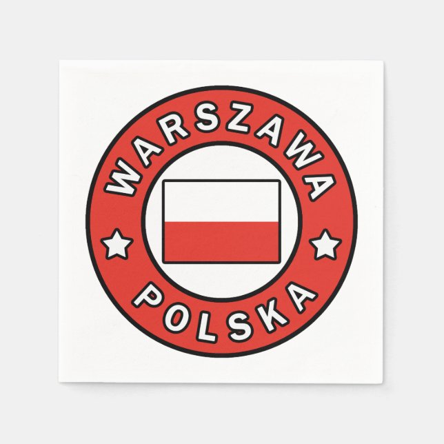Guardanapo De Papel Warszawa Polska (Frente)