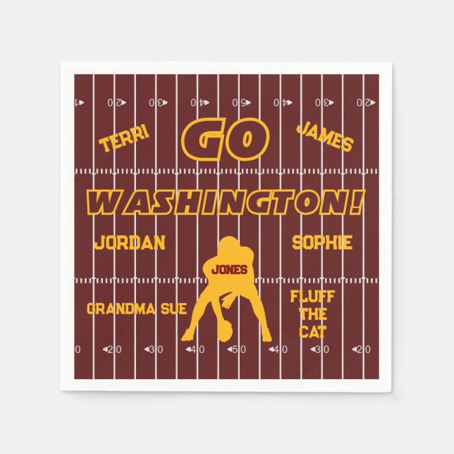 Guardanapo De Papel Washington D.C. Futebol Fan Paper Napkin (Frente)