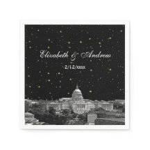 Washington DC Skyline Encheu Casamento Estrelado