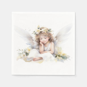 Guardanapo De Papel Watercolor Angel Girl