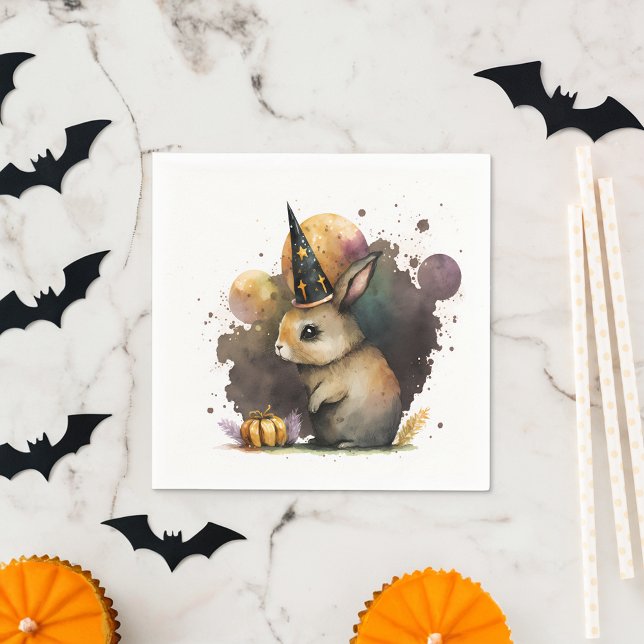 Guardanapo De Papel Watercolor Baby Bunny Halloween (Criador carregado)