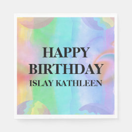 Guardanapo De Papel Watercolor Bath Bomb Birthday Paper Napkin