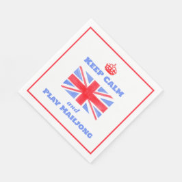 Guardanapo De Papel Watercolor British Union Jack Keep Calm Mahjong