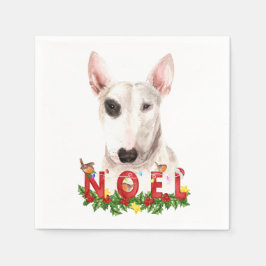 Guardanapo De Papel Watercolor Bull Terrier Noel Natal