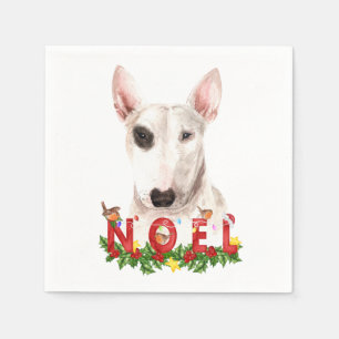 Guardanapo De Papel Watercolor Bull Terrier Noel Natal
