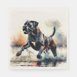Guardanapo De Papel Watercolor Cane Corso dog