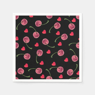 Guardanapo De Papel Watercolor Cherry Heart