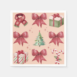 Guardanapo De Papel Watercolor Christmas Pattern Paper Napkin