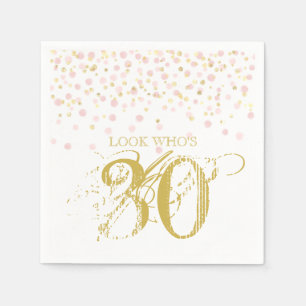Guardanapo De Papel Watercolor Confetti Olha Quem É 30 Elegante Aniver